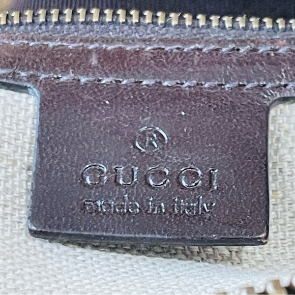 GUCCI Monogram Crocodile Web Medium Secret Hobo Dark Brown Leather Handbag - Picture 10 of 16